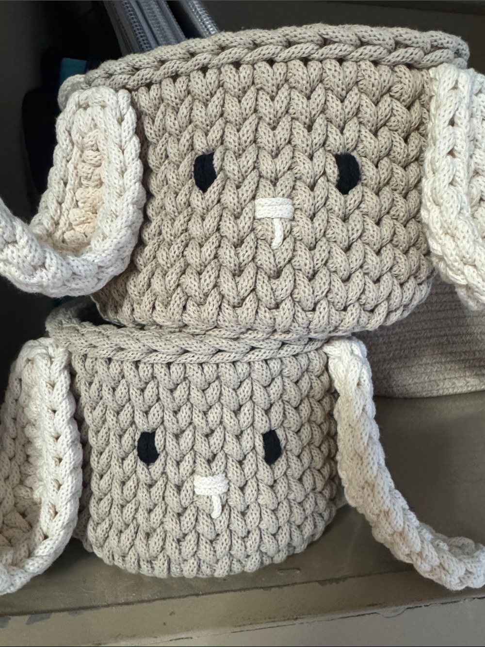Kids Crochet Easter Bunny Basket